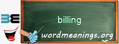 WordMeaning blackboard for billing